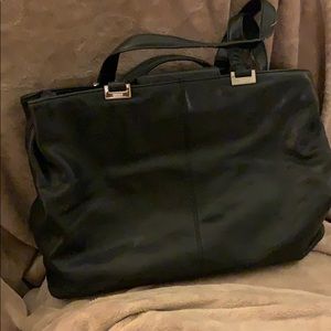 Black Leather DKNY Tote